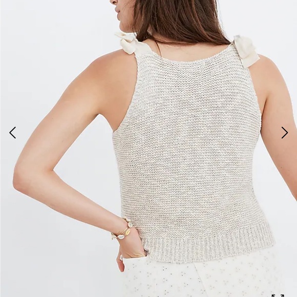 Madewell Highgate Tie-Strap Sweater Tank size L - Picture 2 of 8